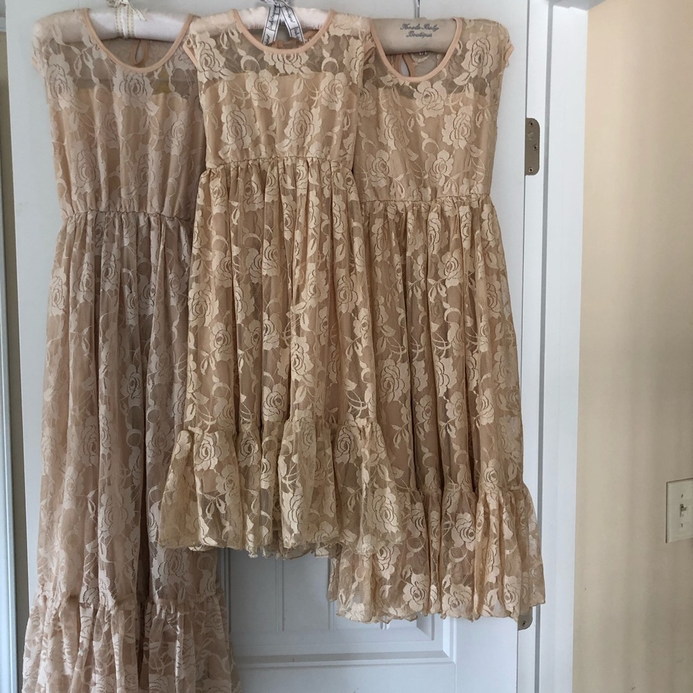 2 boho dresses; girls size 13 and 4